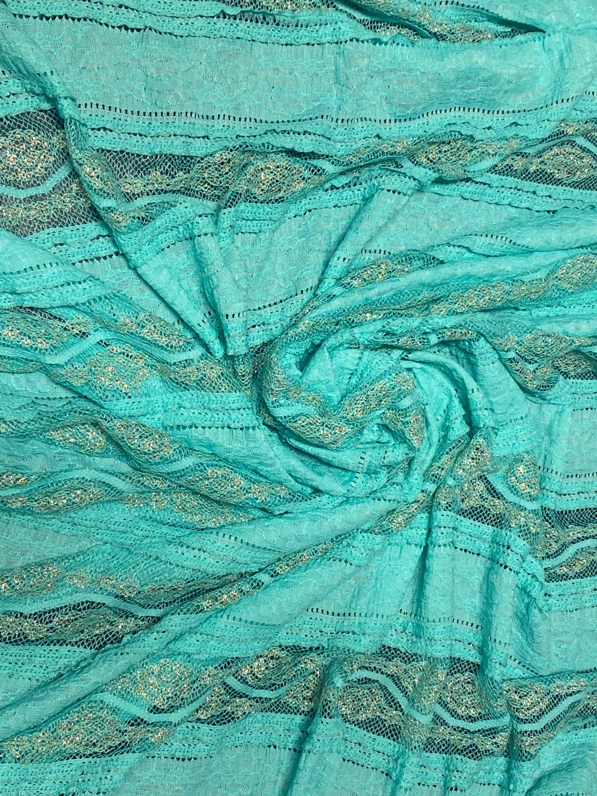 SeaFoam Sparkel Net Fabric